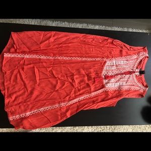 Embroidered Shift Dress